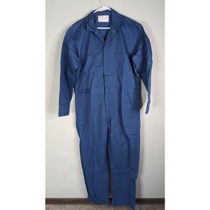Industrial Blue Long Sleeve Utility Work Uniform Coveralls Men 48 Long